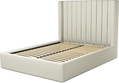 An Image of Custom MADE Cory Double size Bed with Ottoman, Putty Cotton