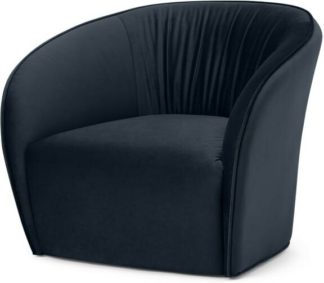 An Image of Ramiro Accent Armchair, Twilight Blue Velvet