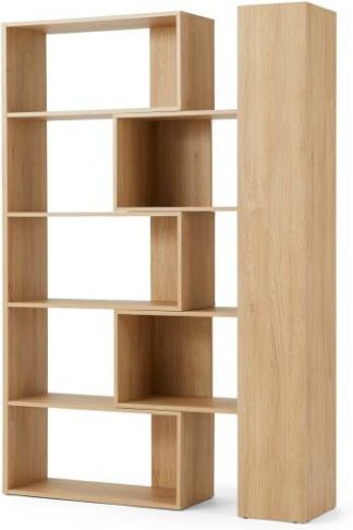 An Image of Doyle Extending Shelving Unit, Oak Effect