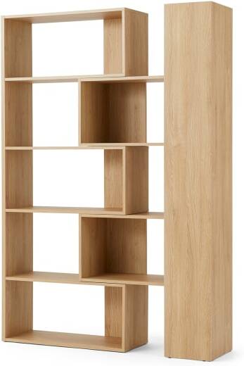 An Image of Doyle Extending Shelving Unit, Oak Effect