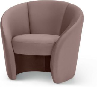 An Image of Abigail Accent Armchair, Pearl Pink Velvet