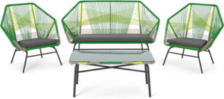 An Image of Copa Garden Lounge Set, Citrus Green