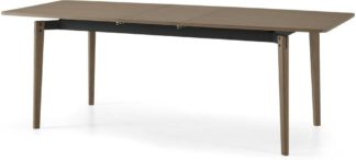 An Image of Mellor 6-8 Seat Extending Dining Table, Dark Stained Oak & Textured Charcoal