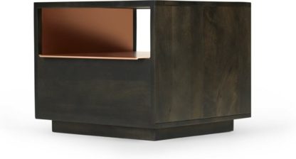 5463faa6150e66102c231d30b944dea9f559374d7f980675cd3527d9f3d8e499.jpg An Image of Anderson Bedside Table, Mocha Mango Wood & Copper