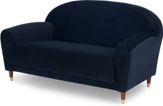 An Image of Carlton 2 Seater Sofa, Ink Blue Velvet