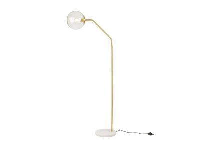 An Image of Heal's Joule Floor Lamp Clear and Antique Brass