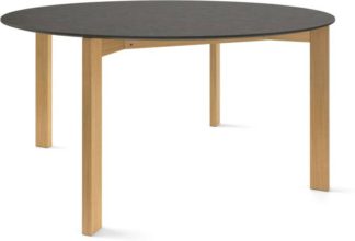 An Image of Custom MADE Niven 8 Seat Round Dining Table, Concrete and Oak