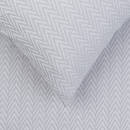 An Image of Heal's Herringbone Grey Single Duvet Cover