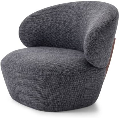 An Image of Amrita Accent Armchair, Slate Loop Textured Boucle