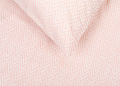 An Image of Heal's Herringbone Blush Duvet Cover Double