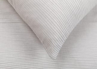 An Image of Heal's Reversible Stripe Duvet Cover Grey Double