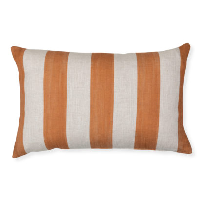 An Image of Heal's Cabana Stripe Cushion Olive 55 x 35cm