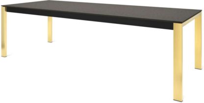 An Image of Custom MADE Corinna 12 Seat Dining Table, Concrete and Brass