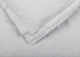 An Image of Heal's Washed Linen Grey Duvet Cover Double