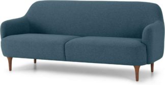 An Image of Lupo 3 Seater Sofa, Orleans Blue