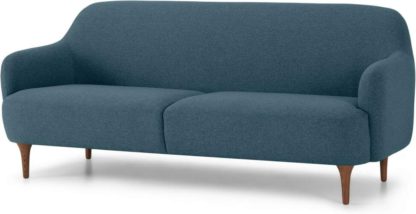 An Image of Lupo 3 Seater Sofa, Orleans Blue