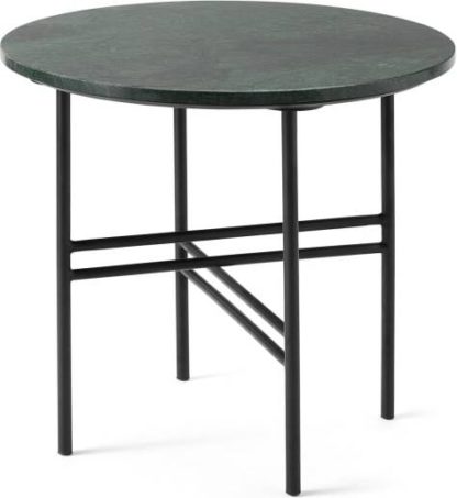 An Image of Ailish Large Round Side Table, Green Marble