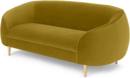 An Image of Trudy 2 Seater Sofa, Vintage Gold Velvet