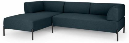 An Image of Kiva Left Hand Facing Chaise End Corner Sofa, Aegean Blue