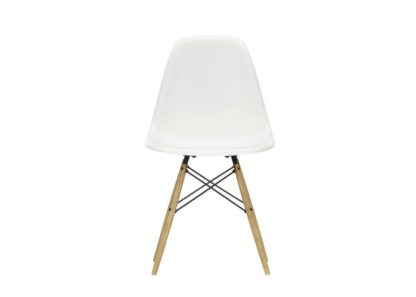 An Image of Vitra Eames DSW Chair New Height Ice Grey Dark Maple