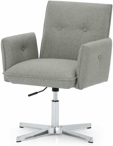 An Image of Denham Office Chair, Mountain Grey & Chrome