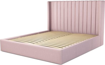 An Image of Custom MADE Cory Super King size Bed with Drawers, Tea Rose Pink Cotton