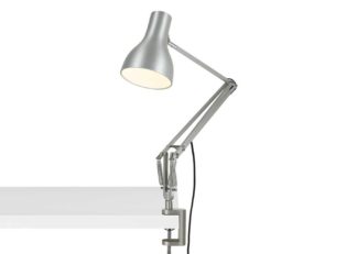 An Image of Anglepoise Type 75 Desk Lamp Clamp Silver Lustre
