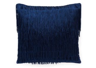 An Image of One Nine Eight Five Tassel Cushion Midnight Blue