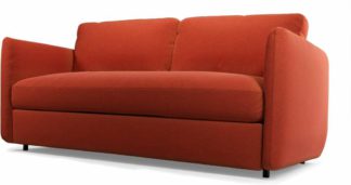 An Image of Fletcher 3 Seater Sofabed with Memory Foam Mattress, Retro Orange