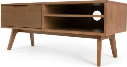 An Image of Jenson TV Stand, Dark Stain Oak