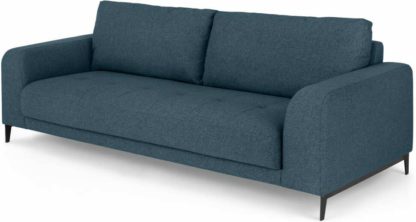 An Image of Luciano 3 Seater Sofa, Orleans Blue