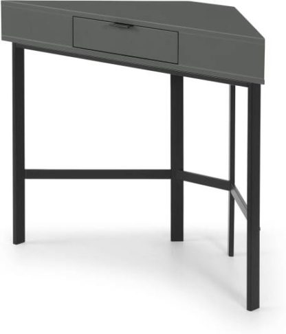 An Image of Marcell Compact Corner Desk, Grey