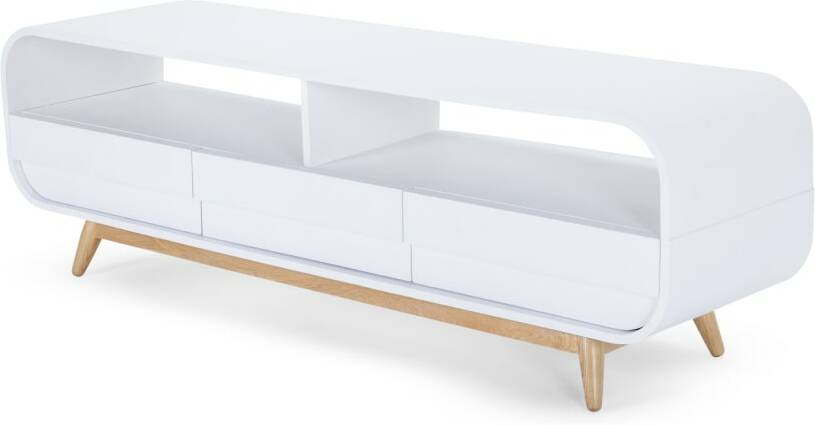 Esme Wide TV Stand White Ash