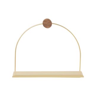 An Image of ferm LIVING Bathroom Shelf Brass