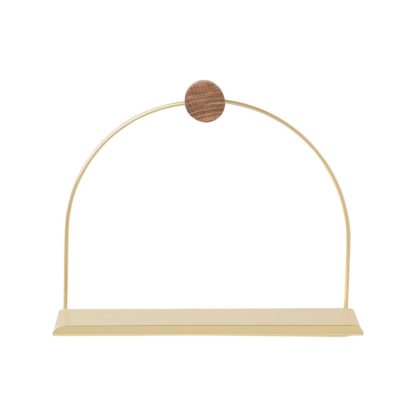 7d85cf872916028c91621ae85de3ab59044576a2ce4e472ba1442c7234a00c5a.jpg An Image of ferm LIVING Bathroom Shelf Brass