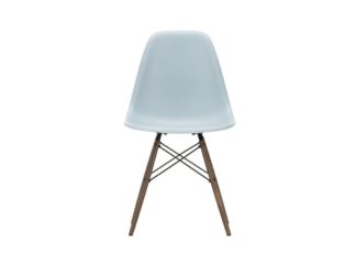 An Image of Vitra Eames DSW Chair New Height Ice Grey Dark Maple