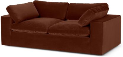An Image of Samona 2.5 Seater Sofa, Amber Velvet