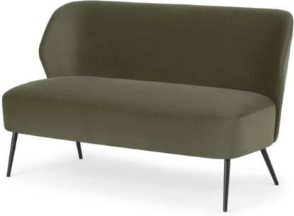 An Image of Topeka 2 Seater Sofa, Sycamore Green Velvet