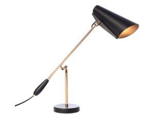 An Image of Northern Birdy Table Lamp Black & Gold