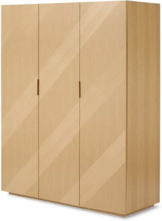 An Image of Hazzard Triple Wardrobe, Oak