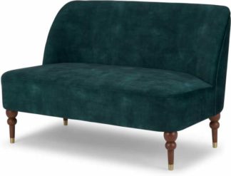 An Image of Harpo 2 Seater Sofa, Nile Blue Velvet