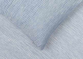 An Image of Heal's Reversible Stripe Duvet Cover Blue Double