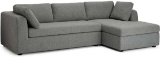 An Image of Mogen Right Hand Facing Chaise End Sofa Bed, Steel Boucle