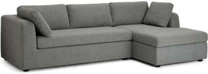 87be24181cad9d897c296e3f65cc8061ff05947532d49707d182e0b0b0e64d7e.jpg An Image of Mogen Right Hand Facing Chaise End Sofa Bed, Steel Boucle