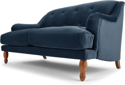An Image of Ariana 2 Seater Sofa, Sapphire Velvet