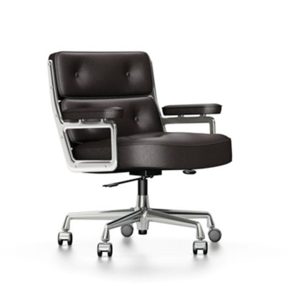 An Image of Vitra Eames Lobby Chair Es104 Nero Leather