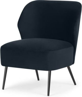 An Image of Topeka Accent Armchair, Twilight Blue Velvet