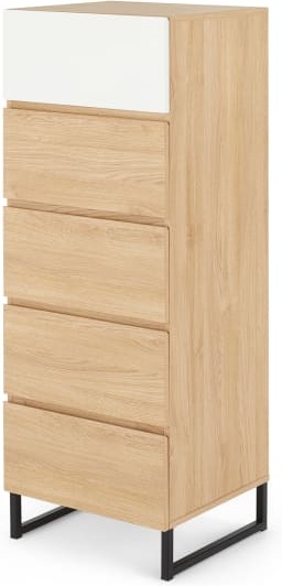 An Image of Hopkins Tallboy, Oak Effect & White