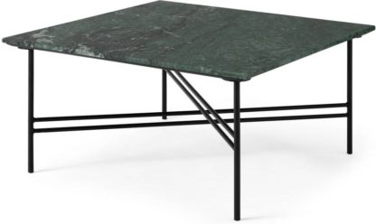 An Image of Ailish Square Coffee Table, Green Marble