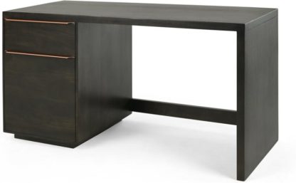 An Image of Anderson Desk, Mocha Mango Wood & Copper